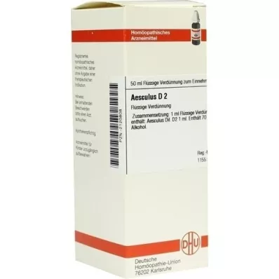 AESCULUS Diluição D 2, 50 ml AESCULUS Diluição D 2, 50 ml