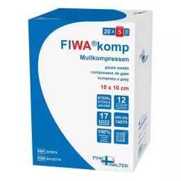 MULLKOMPRESSEN 10x10 cm estéril 12 vezes, 20X5 pcs