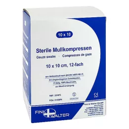 MULLKOMPRESSEN 10x10 cm estéril 12 vezes, 10X10 peças
