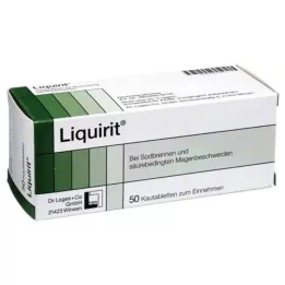 LIQUIRIT Comprimidos mastigáveis, 50 unidades