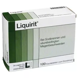 LIQUIRIT Comprimidos mastigáveis, 100 unidades