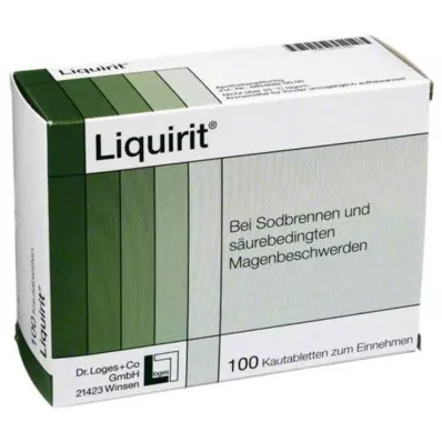 LIQUIRIT Comprimidos mastigáveis, 100 unidades