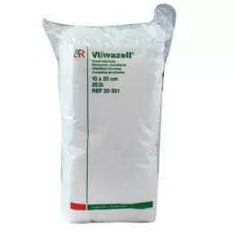 VLIWAZELL Compressas absorventes não estéreis 10x20 cm, 25 unidades