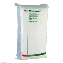 VLIWAZELL Compressas absorventes não estéreis 20x40 cm, 25 unidades