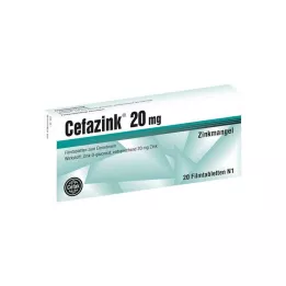 CEFAZINK Comprimidos revestidos por película de 20 mg, 20 unidades