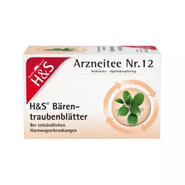 H&S Sacos de filtro para chá de uva-ursina, 20X2,7 g