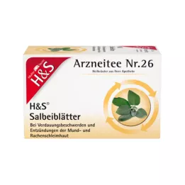H&amp;S Saquinhos de chá com folhas de sálvia, 20X1,6 g