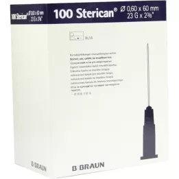 STERICAN Cânulas 23 Gx2 2/5 0,6x60 mm, 100 unidades