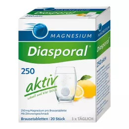MAGNESIUM DIASPORAL 250 comprimidos efervescentes ativos, 20 unidades