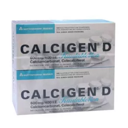 CALCIGEN D 600 mg/400 I.E. comprimidos mastigáveis, 200 unidades