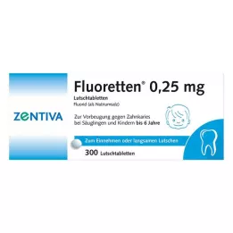FLUORETTEN Comprimidos de 0,25 mg, 300 unidades