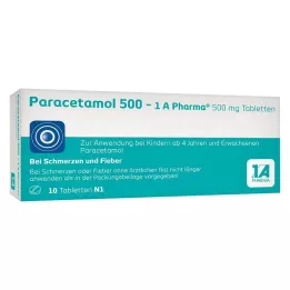 PARACETAMOL Comprimidos Pharma 500-1A, 10 unidades