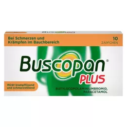 BUSCOPAN mais supositórios de 10 mg/800 mg, 10 unidades