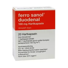 FERRO SANOL cápsulas duras duodenais com pellets revestidos msr., 20 unidades