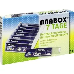ANABOX Dispensador semanal de 7 dias azul, 1 un