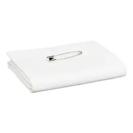 Lenço triangular BW 90x90x127 branco com alfinete de segurança, 1 peça