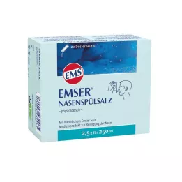 EMSER Frasco fisiológico de sal para enxágue nasal, 20 unidades