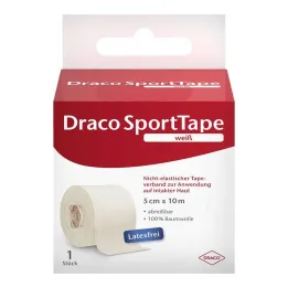Atadura Dracotape 10mx5cm branca, 1 peça