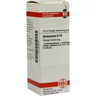 GELSEMIUM Diluição D 10, 20 ml GELSEMIUM Diluição D 10, 20 ml