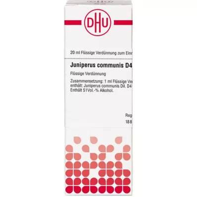 JUNIPERUS COMMUNIS Diluição D4, 20 ml JUNIPERUS COMMUNIS Diluição D4, 20 ml