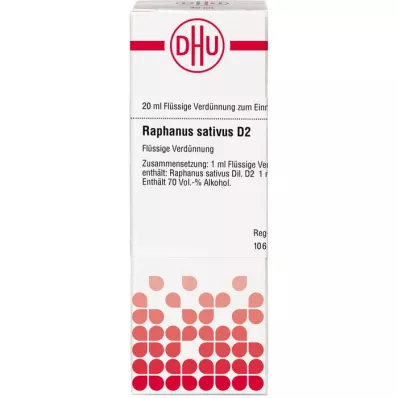RAPHANUS SATIVUS Diluição D 2, 20 ml