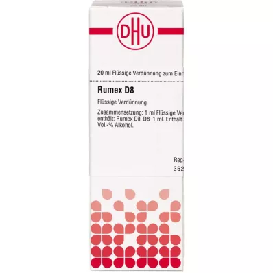 RUMEX Diluição D 8, 20 ml RUMEX Diluição D 8, 20 ml