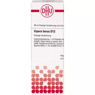 VIPERA BERUS D 12 Diluição, 20 ml VIPERA BERUS D 12 Diluição, 20 ml