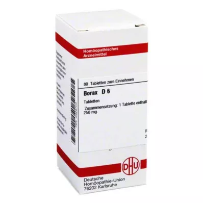 BORAX D 6 comprimidos, 80 unidades BORAX D 6 comprimidos, 80 unidades