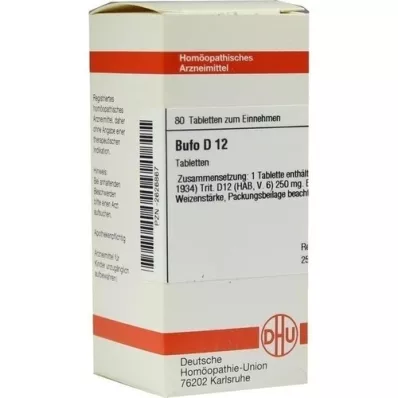 BUFO D 12 comprimidos, 80 unidades