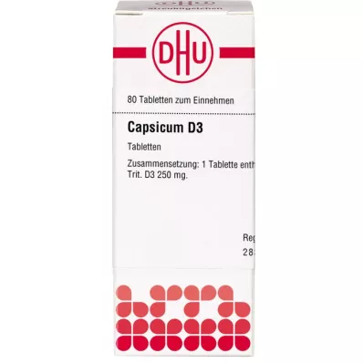 CAPSICUM D 3 comprimidos, 80 unidades CAPSICUM D 3 comprimidos, 80 unidades