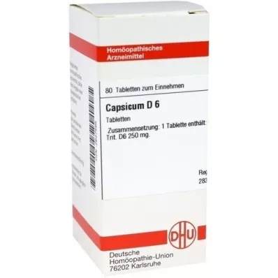 CAPSICUM D 6 comprimidos, 80 unidades