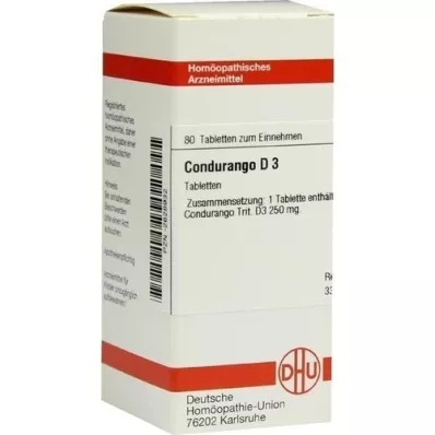CONDURANGO D 3 comprimidos, 80 unidades CONDURANGO D 3 comprimidos, 80 unidades