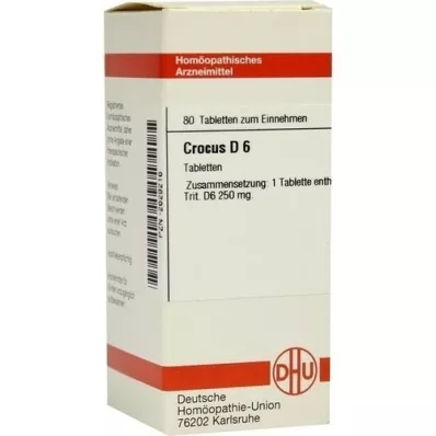 CROCUS D 6 comprimidos, 80 unidades CROCUS D 6 comprimidos, 80 unidades
