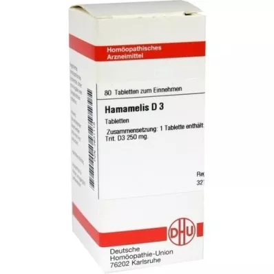 HAMAMELIS D 3 comprimidos, 80 unidades