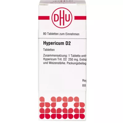 HYPERICUM D 2 comprimidos, 80 unidades HYPERICUM D 2 comprimidos, 80 unidades