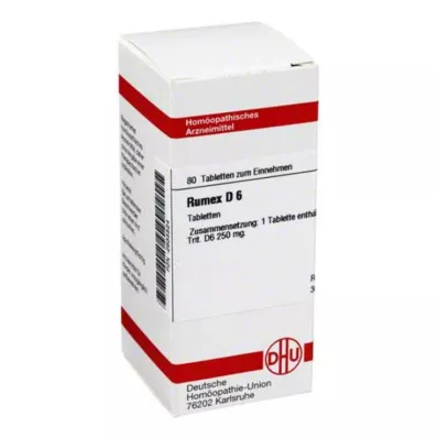 RUMEX D 6 comprimidos, 80 unidades RUMEX D 6 comprimidos, 80 unidades