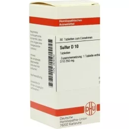 SULFUR D 10 comprimidos, 80 unidades
