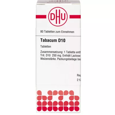 TABACUM D 10 comprimidos, 80 unidades