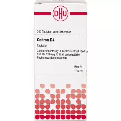 CEDRON D 4 comprimidos, 200 unidades