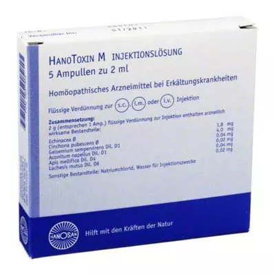 HANOTOXIN M solução injetável, 5X2 ml