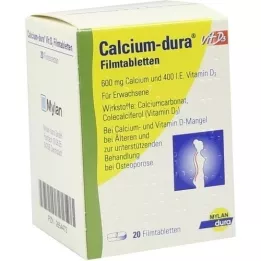 CALCIUM DURA Comprimidos revestidos por película Vit D3, 20 unidades