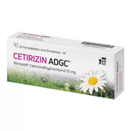 CETIRIZIN ADGC Comprimidos revestidos por película, 20 unidades