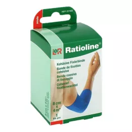 RATIOLINE bandagem de fixação aguda coesiva 8 cmx4 m azul, 1 pc