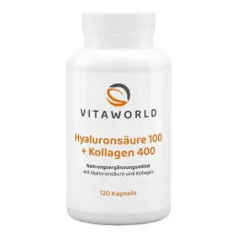 HYALURONSÄURE 100+Colágeno 400 cápsulas, 120 peças