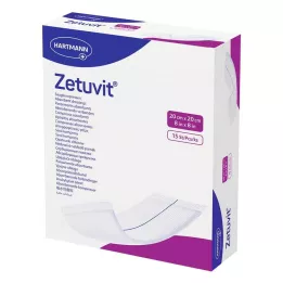 ZETUVIT Compressas absorventes estéreis 20x20 cm, 15 unidades