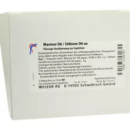 MARMOR D 6/Stibium D 6 aa ampolas, 5X10 ml