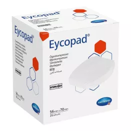 EYCOPAD Compressas oculares 56x70 mm estéreis, 25 unidades
