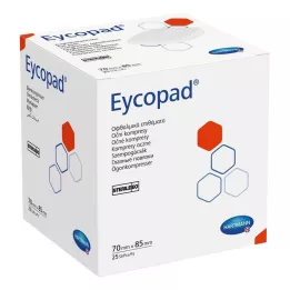 EYCOPAD Compressas oculares 70x85 mm estéreis, 25 unidades