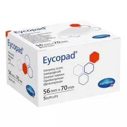 EYCOPAD Compressas oculares 56x70 mm não estéreis, 5 unidades