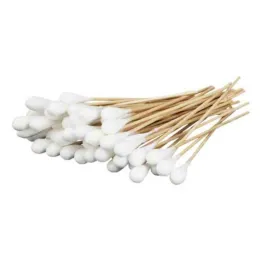 Cotonetes com cabeça de algodão de 15 cm de largura, 50 peças